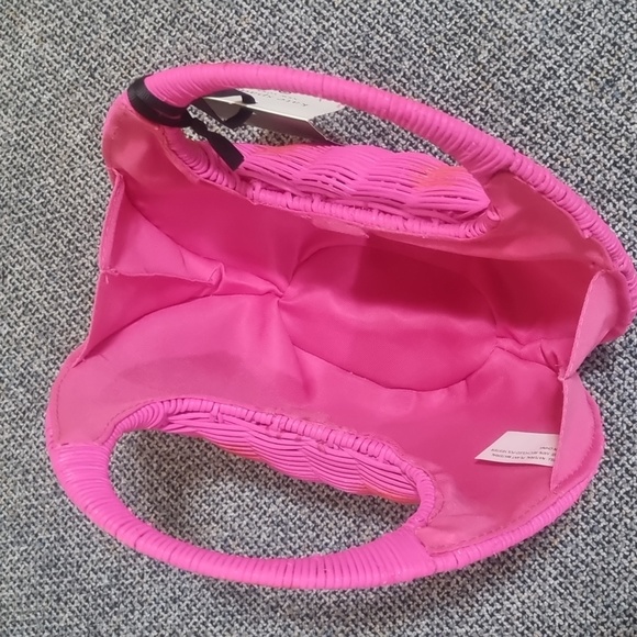 KATE SPADE NY x TARGET Polka Dot Wicker Crescent Bag Pink/Red - Picture 6 of 7